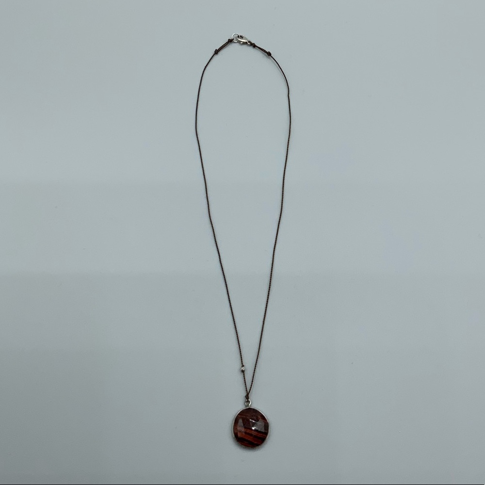 Margaret Solow Tigers Iron stone necklace
